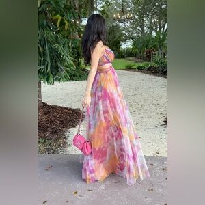 Elegant Multicolor Maxi Dress